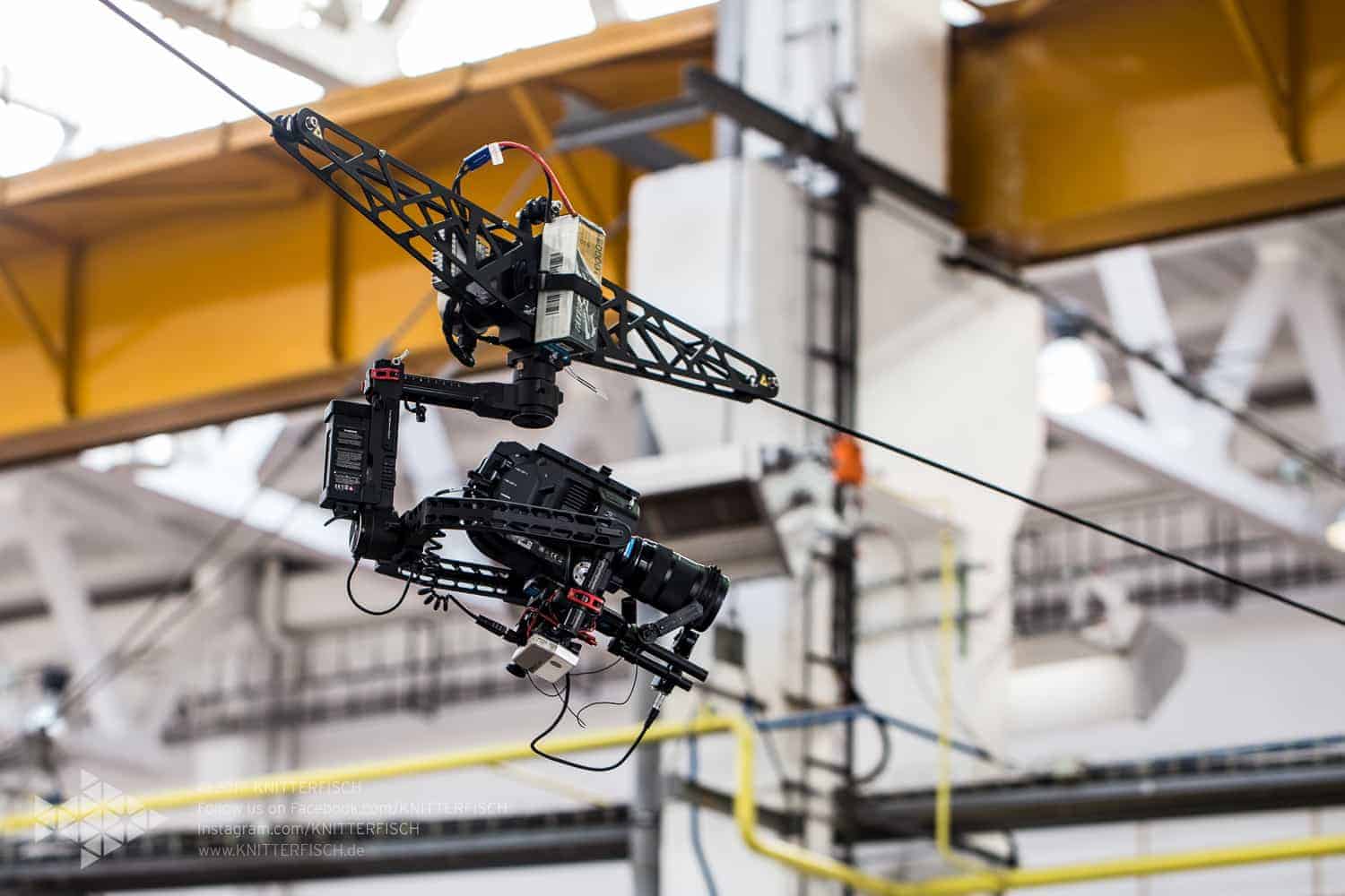 Vermietung Speedline Cablecam Seilkamera Operator TÜV Dresden Verleih Rental FS7 Gimbal Ronin